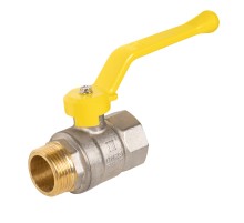Кран шаровой латунный LD Pride 47.32.В-Н.Р.GAS Ду 32 Ру 25 вн-нр, (рычаг)