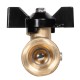 Кран шаровой латунный LD Pride 44.15.В-В.2М.Б Ду15 Ру16 для манометра, вн-вн, (бабочка)