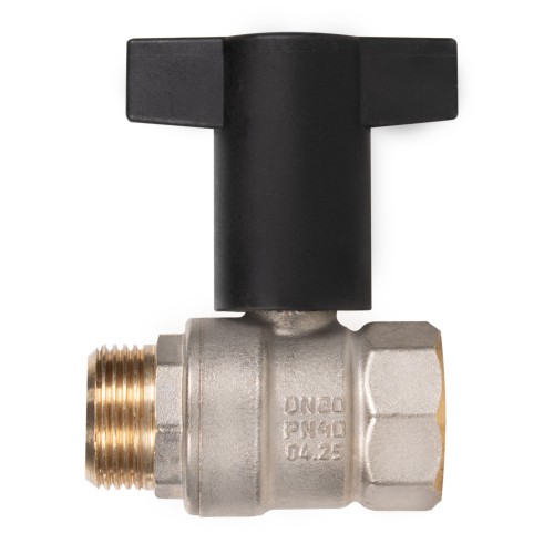 Кран шаровой латунный LD Pride 47.20.В-Н.ТР Ду20 Ру40, вн-нр, (Т-рукоятка), (red+blue)