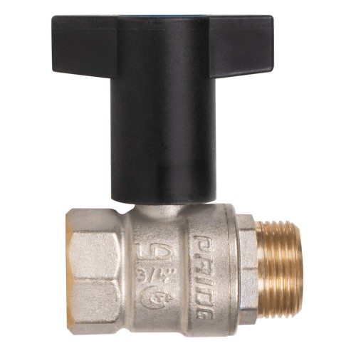 Кран шаровой латунный LD Pride 47.20.В-Н.ТР Ду20 Ру40, вн-нр, (Т-рукоятка), (red+blue)