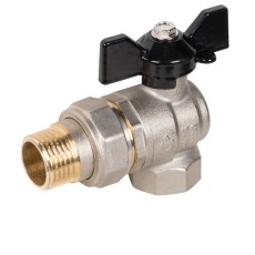 Кран шаровой латунный LD Pride 47.15.В-ГШ.У.Б Ду15 Ру40 угловой, вн-американка, (бабочка)