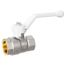 Кран шаровой латунный LD Pride 47.32.В-В.Р Ду32 Ру25 white (рычаг с бир)