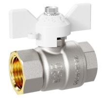 Кран шаровой латунный LD Pride 47.32.В-В.Б Ду32 Ру25 white (баб. с биркой)