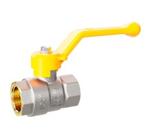 Кран шаровой латунный для газа LD LD Pride 47.32.В-В.Р GAS Ду32 Ру25 (рычаг с бир.)