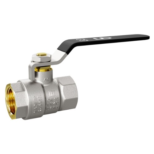 Кран шаровой латунный LD Pride 47.50.В-В.Р Ду 50 Ру 25 (рычаг ст. с бир.)