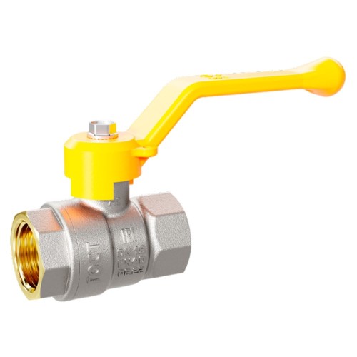 Кран шаровой латунный для газа LD Pride 47.40.В-В.Р GAS Ду 40 Ру 25 (рычаг с бир.)