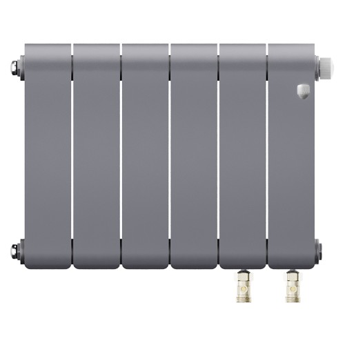 Радиатор биметаллический Royal Thermo Infinity 300 Silver Satin VR80 - 6 секц.
