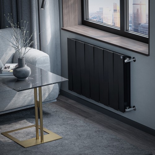 Радиатор биметаллический Royal Thermo PianoForte 500 Чёрный - 12 секц.