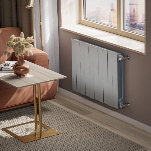 Радиатор биметаллический Royal Thermo PianoForte 500 Серебристый - 10 секц.
