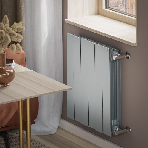 Радиатор биметаллический Royal Thermo PianoForte 500 Серебристый - 6 секц.