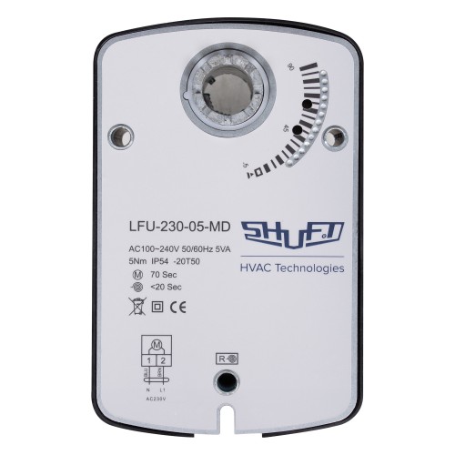 Электропривод с возвратной пружиной SHUFT LFU-230-05-MD