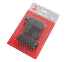 Набор дизайн-вентилей Royal Thermo CUBE, угловой (черный) 1/2"