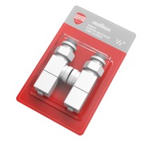 Набор дизайн-вентилей Royal Thermo CUBE, осевой (белый) 1/2"