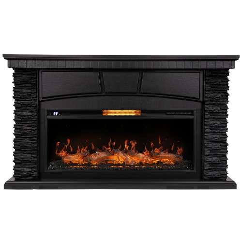 Каминокомплект: Очаг Royal Thermo Aurora RTFP/P-AR40LS, портал Porto 42/40/36 камень чер. шп. венге