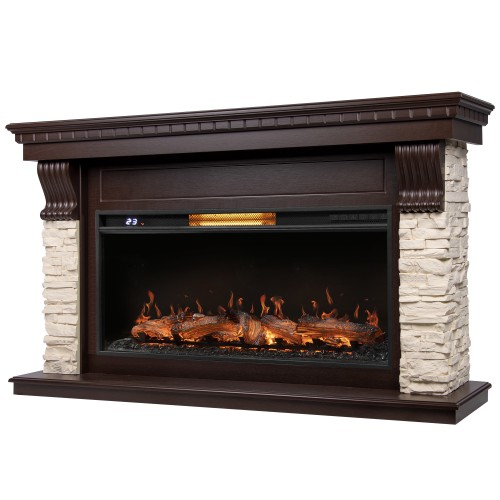 Каминокомплект: Очаг Royal Thermo Aurora RTFP/P-AR40LS, портал Michigan 42/40/36, кам. мол., шп. тем