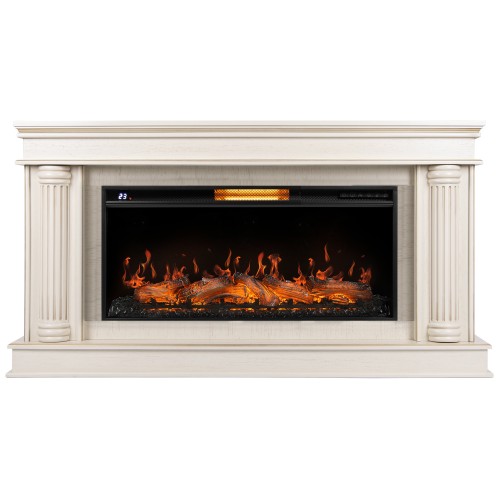 Каминокомплект: Очаг Royal Thermo Aurora RTFP/P-AR40LS, портал Olympia 42/40/36, сл. кость с зол. па