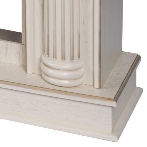 Каминокомплект: Очаг Royal Thermo Aurora RTFP/P-AR40LS, портал Olympia 42/40/36, сл. кость с зол. па