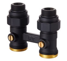 Узел нижнего подключения Royal Thermo прямой 1/2"х3/4" EK (черный)