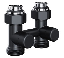 Узел нижнего подключения Royal Thermo Design прямой 1/2"х3/4" EK (черный)