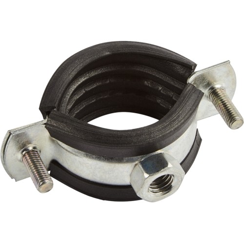 Хомут метал.трубный с резин.профилем и гайкой - 1/2" (20-24) М8