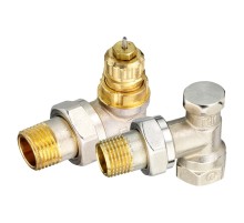 Набор термостатический для радиатора угловой ROYAL THERMO 3/4" Click