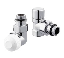 Набор термостатический для радиатора трехосевой Royal Thermo Design 1/2"М30х1,5 (Хром)