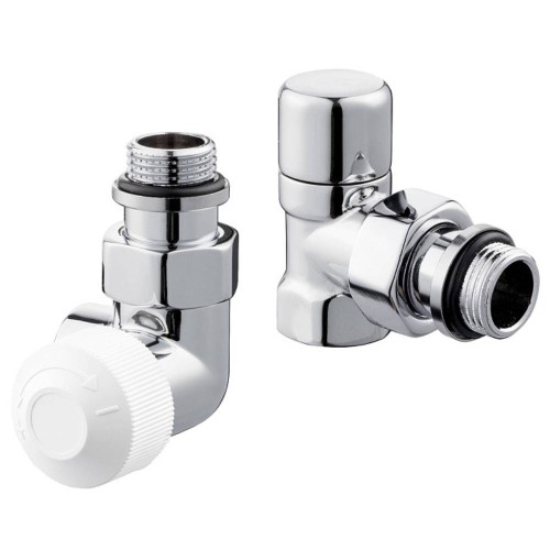 Набор термостатический для радиатора трехосевой Royal Thermo Design 1/2"М30х1,5 (Хром)