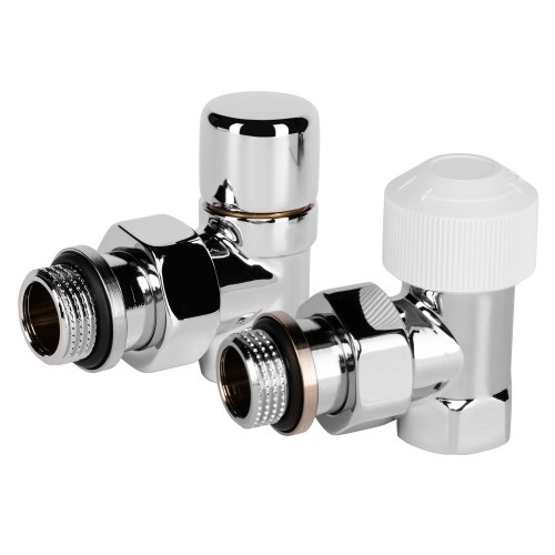Набор термостатический для радиатора угловой Royal Thermo Design 1/2"М30х1,5 (Хром)
