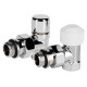Набор термостатический для радиатора угловой Royal Thermo Design 1/2"М30х1,5 (Хром)