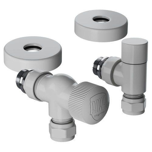 Набор термостатический осевой Royal Thermo Design Pro 15мм М30х1,5 (Белый)