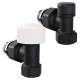 Набор термостатический угловой Royal Thermo Design 1/2"М30х1,5 (Черный)