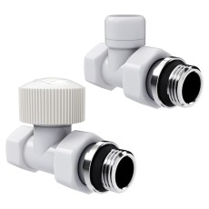 Набор термостатический прямой Royal Thermo Design 1/2"М30х1,5 (Белый)