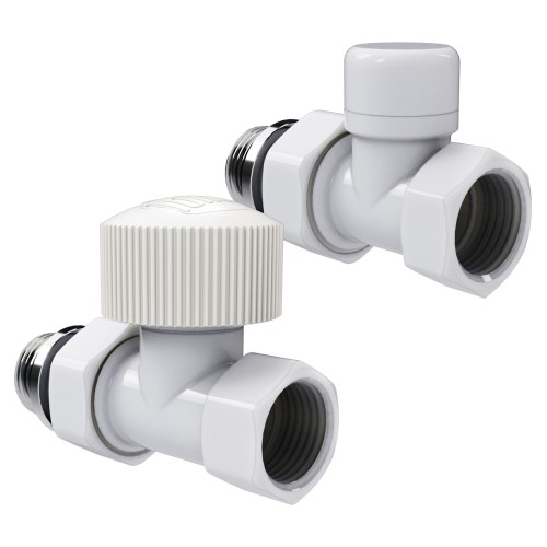 Набор термостатический прямой Royal Thermo Design 1/2"М30х1,5 (Белый)