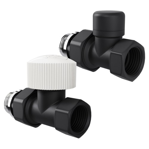 Набор термостатический прямой Royal Thermo Design 1/2"М30х1,5 (Черный)