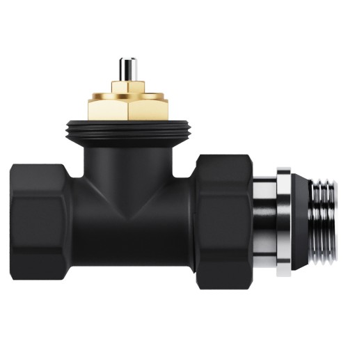Набор термостатический прямой Royal Thermo Design 1/2"М30х1,5 (Черный)