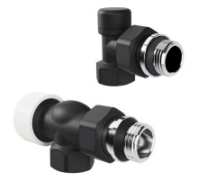 Набор термостатический осевой Royal Thermo Design 1/2"М30х1,5 (Черный)