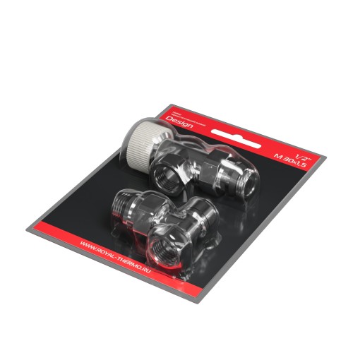 Набор термостатический осевой Royal Thermo Design 1/2"М30х1,5 (Хром)