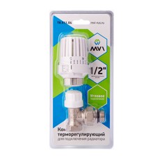 Термоголовка и клапан термостатический MVI 1/2" (угловой 2 в 1)