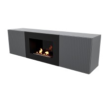Тумба с биокамином Firelight BFP/P-1400L графит