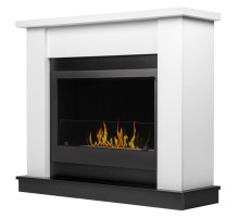 Каминокомплект: Биокамин Firelight BFP/P-2520, портал Canto 25 белый