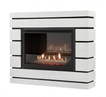 Каминокомплект: Биокамин Firelight BFP/P-2520, портал Moderno 25 шпон белый дуб
