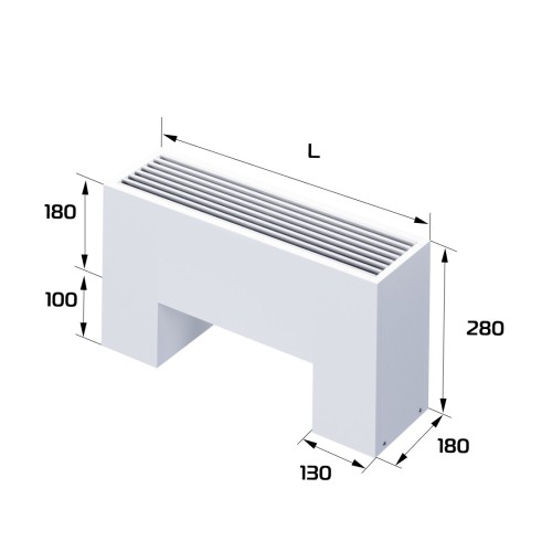 Конвектор напольный Royal Thermo STEP-180/180/700-3-N-WT-LG-NA